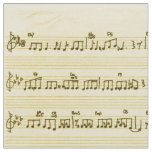 Handwritten Sheet Music Song Notes Antique Ivory Fabric