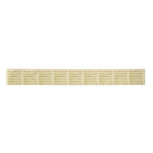 Handwritten Sheet Music Song Notes Antique Ivory Satin Ribbon