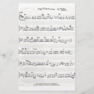 Handwritten Sheet Music stationery