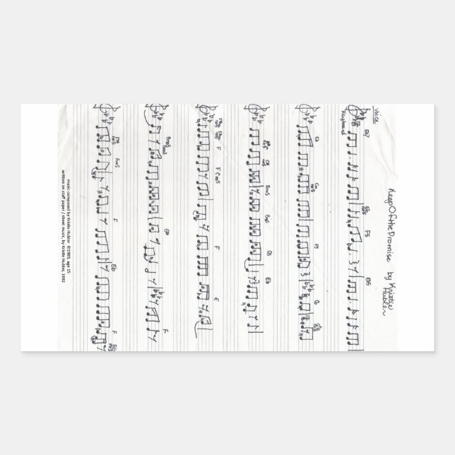 Handwritten Sheet Music sticker (Front)
