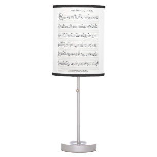 Handwritten Sheet Music table lamp in a box