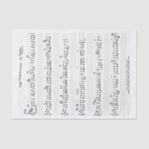 Handwritten Sheet Music tissue paper