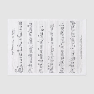Handwritten Sheet Music tissue paper