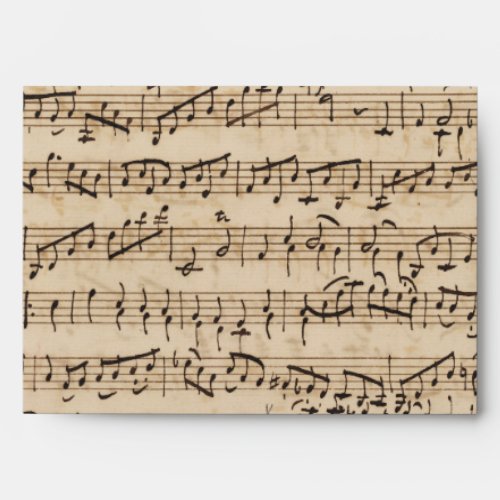 Handwritten Sheet Music Vintage Envelope
