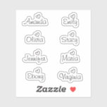 Handwritten Signature Heart Script Name Sticker Handwritten Signature Heart Script Name Sticker