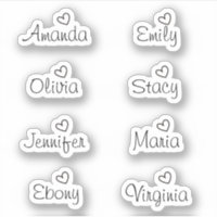 Stylish Name Sticker, Zazzle