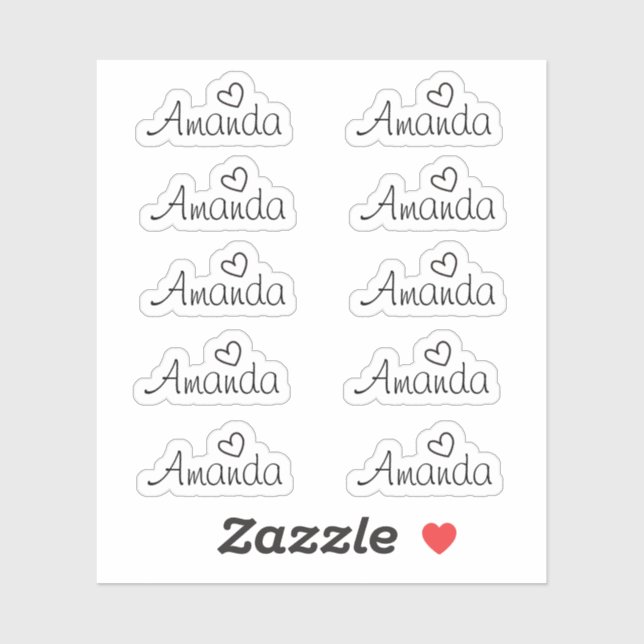 Handwritten Signature Script Name Sticker (Sheet)