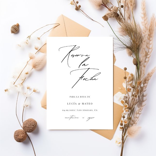 Handwritten Spanish Resrva La Fecha Invitation (Creator Uploaded)
