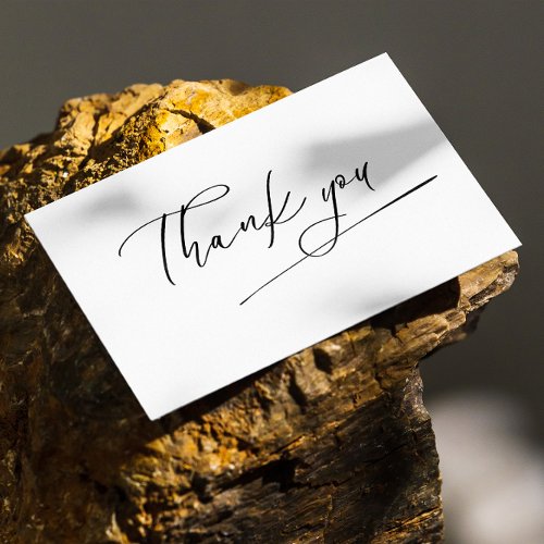 Handwritten Style Black And White Order Thank You Business Card