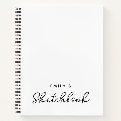 Handwritten Style Monoline Calligraphy Sketchbook Notebook