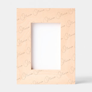 Handwritten-Style Personalized Wood Frame, 4x6,  Engraved Frames