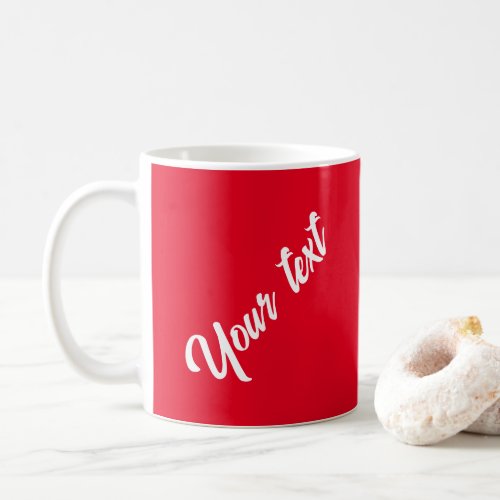 Handwritten Text or Names Simple Template Red Coffee Mug