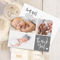 Handwritten Thank You Birth Announcement Photos Postcard