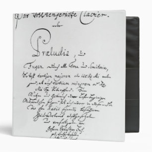 Handwritten Titlepage of The Well Tempered 3 Ring Binder
