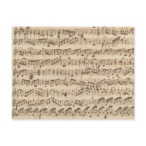 Handwritten Vintage Sheet Music Postcard