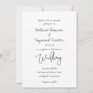 Handwritten Wedding Invitation