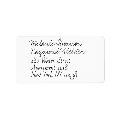Handwritten Wedding RSVP Envelope Mail Label