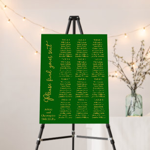 Handwritten Wedding Seating Chart Template Plan Foam Board