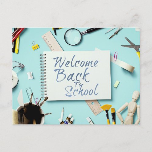 Handwritten Welcome Back To School  Holiday Postcard