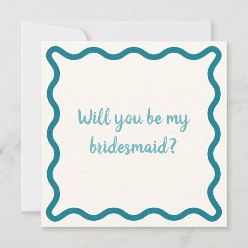Handwritten Will you be my bridesmaid Proposal Invitation