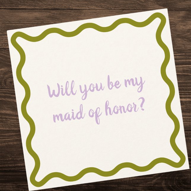 Handwritten Will you be my maid of honor? Proposal Invitation (Creator Uploaded)