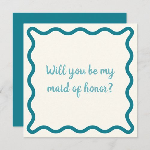 Handwritten Will you be my maid of honor Proposal Invitation