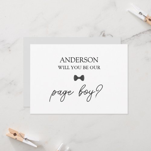 HandwrittenScript  Heart Ring Bearer Proposal Card