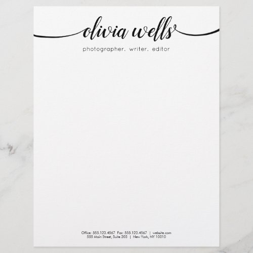 Handwrittren Calligraphy Script Typography Letterhead