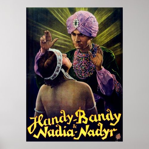 Handy Bandy the Hypnotist Vintage Poster
