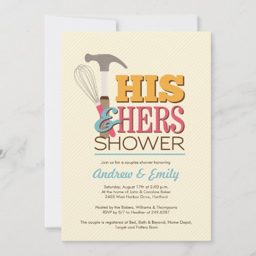 Handy Couple Shower Invitation