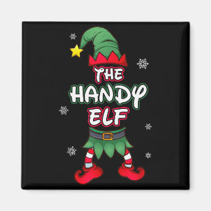 Handy Elf Christmas Pajamas Pjs Matching Family Gr Magnet