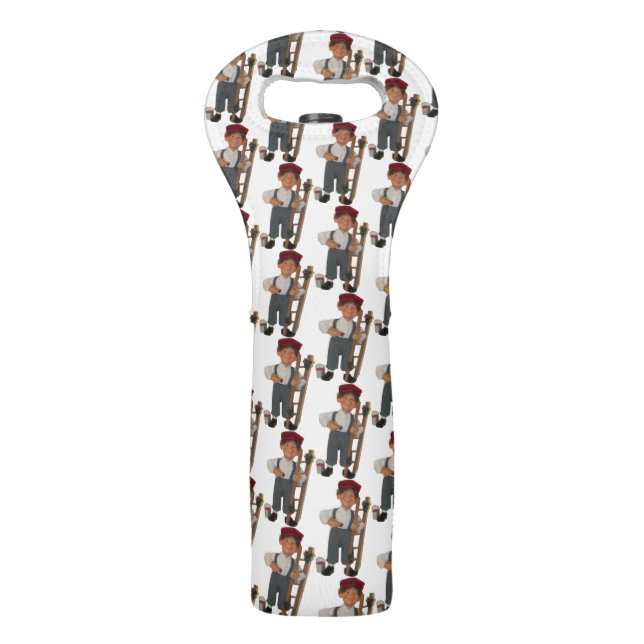 Handy Elf Christmas Wine Tote (Front)