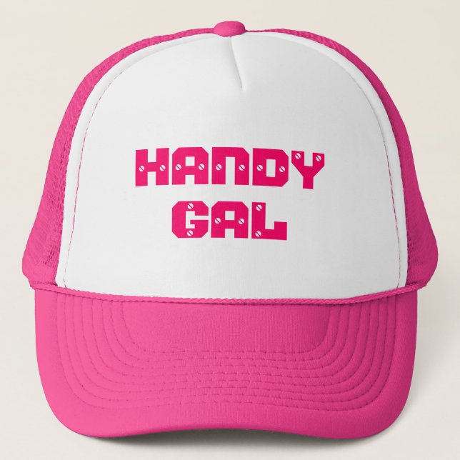 Handy Gal Pink Trucker Hat (Front)
