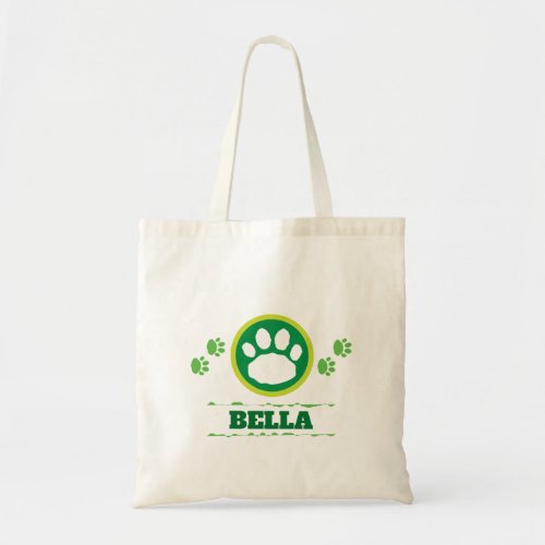 Handy Green Pet Paws Tote Bag