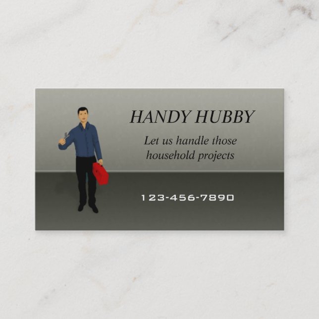 Handy Man business card (Front)