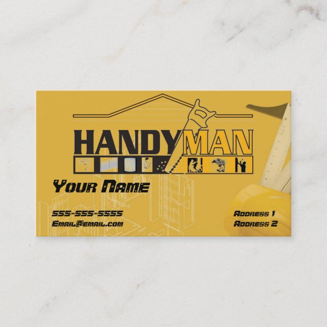 Handy Man Business card (Front)