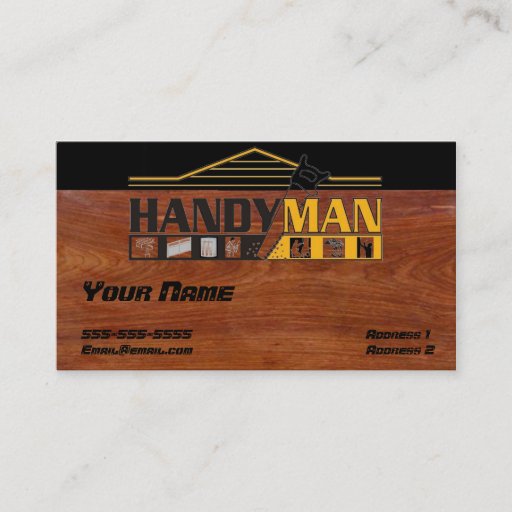 Customizable Handy Man Business card