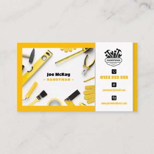 Handy Man  Construction  Contractor Business Card