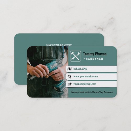 Handy Man  Construction  Contractor Business Card