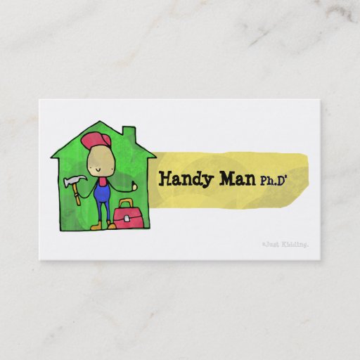 Customizable Handy Man Ph.D Business Card