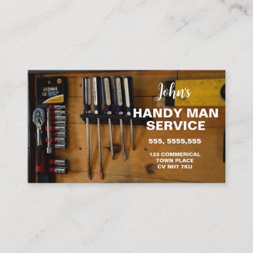 Handy man services  business card