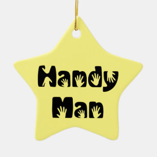 Handy Man T-Shirt Ceramic Ornament
