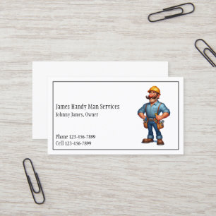 Handy Man Tool Box Contractor Business Card