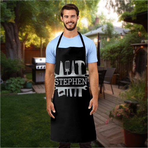 Handy Man Tools Monogram Name Apron