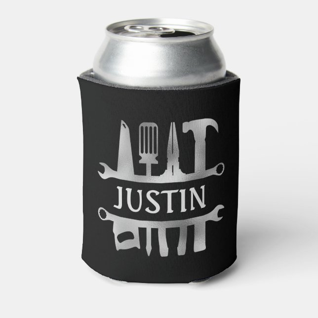 Handy Man Tools Monogram Personalized    Can Cooler (Can Back)