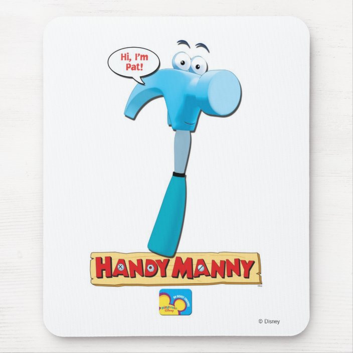 Handy Manny's Pat the Hammer, "Hi, I'm Pat!" Mouse Pad Zazzle