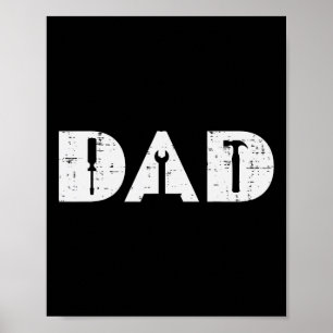 Handy Tools Funny Fathers Day Mechanic Daddy Papa Poster