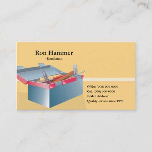 Customizable Handyman 2 business card template