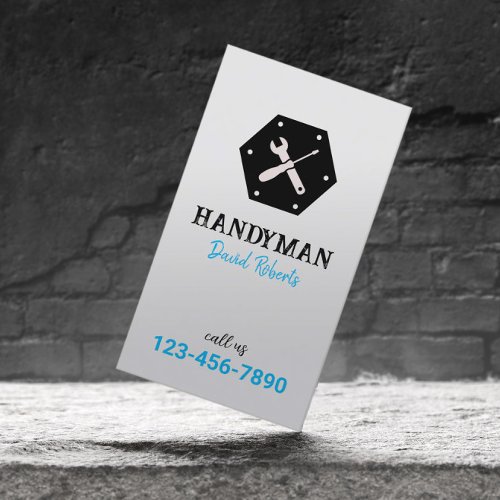 Handyman Auto Repair Service Minimalist  Business Card