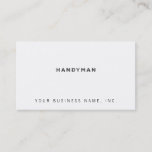 Handyman [Black Faux Letterpress Style] Business Card